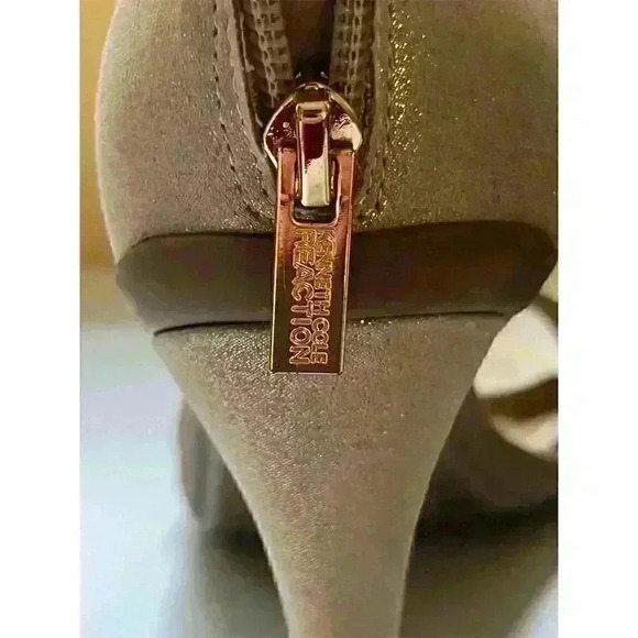 Kenneth Cole Reaction Bella Mea Rhinestone Strappy Heels Brown Size 8.5 - Picture 4 of 11